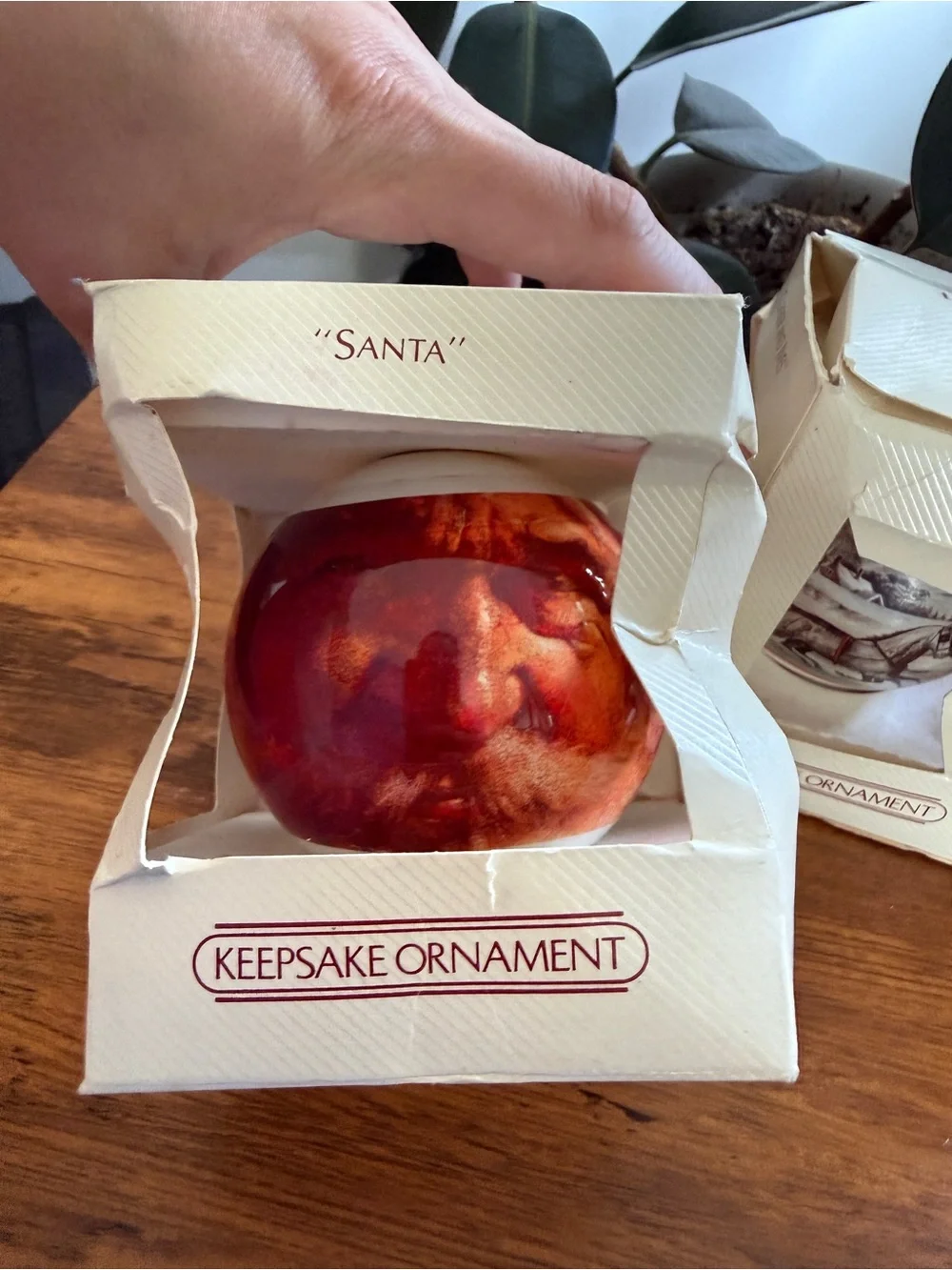 Hallmark Keepsake Ornaments in Red and Cream Boxes
